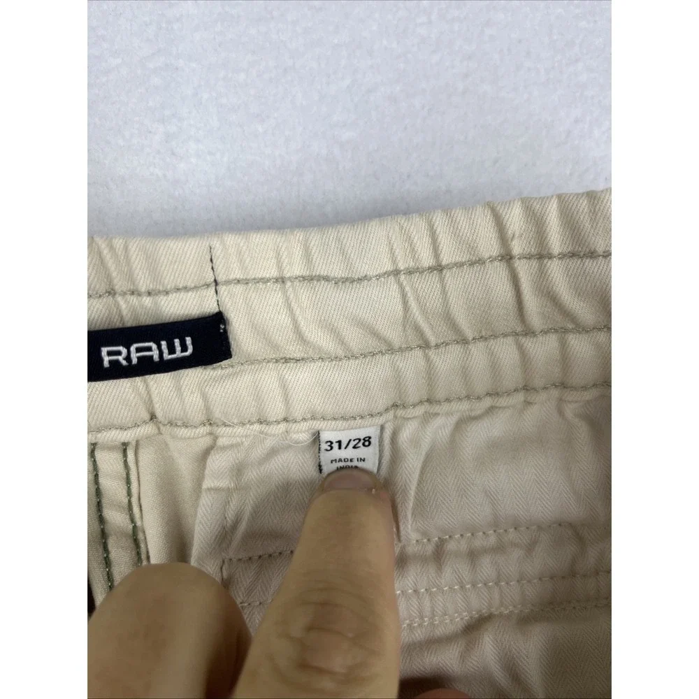G Star Raw Pants Men 31X28 Beige Rovic Slim Trainer Cargo Joggers - Picture 3 of 5
